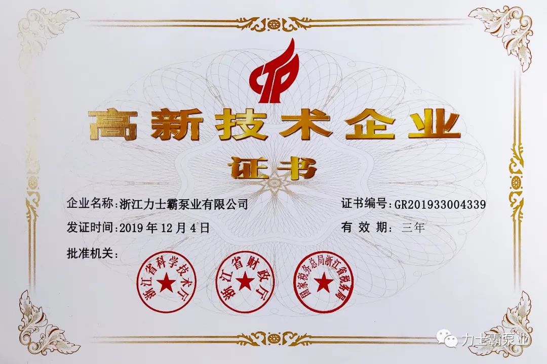 喜訊｜力士霸泵業順利通過國家高新技術企業復審(圖5)
